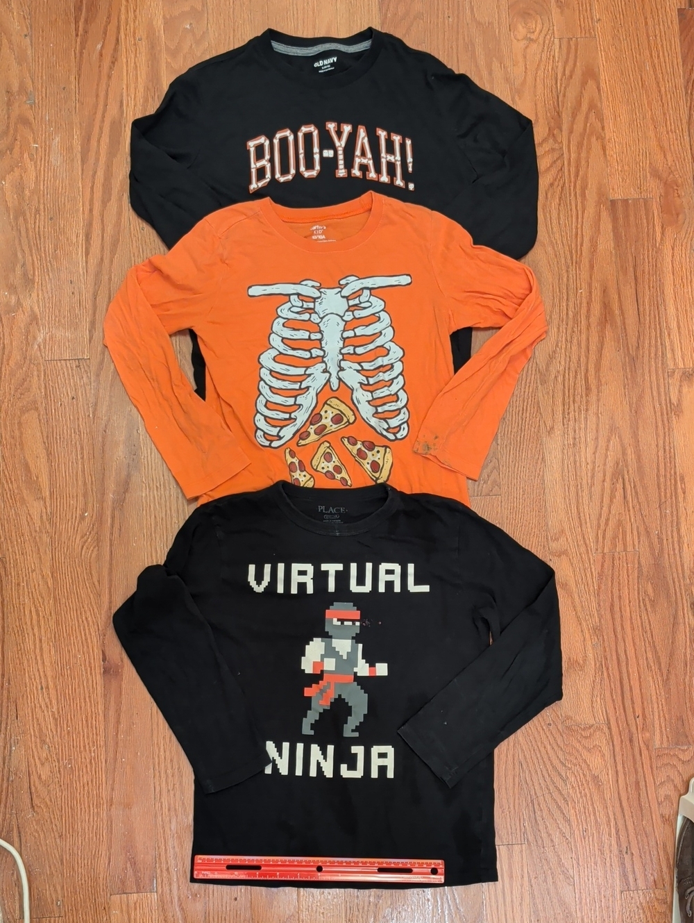 Bundle: Old Navy (L), Carter's (10), Childrens Place (M) Long Sleeve Halloween